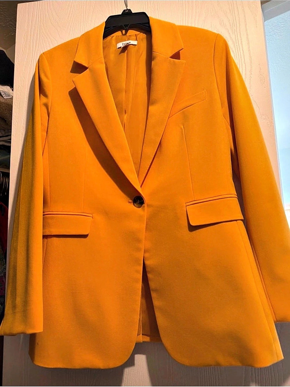 Bar III Single-Button Blazer in Orange Like New